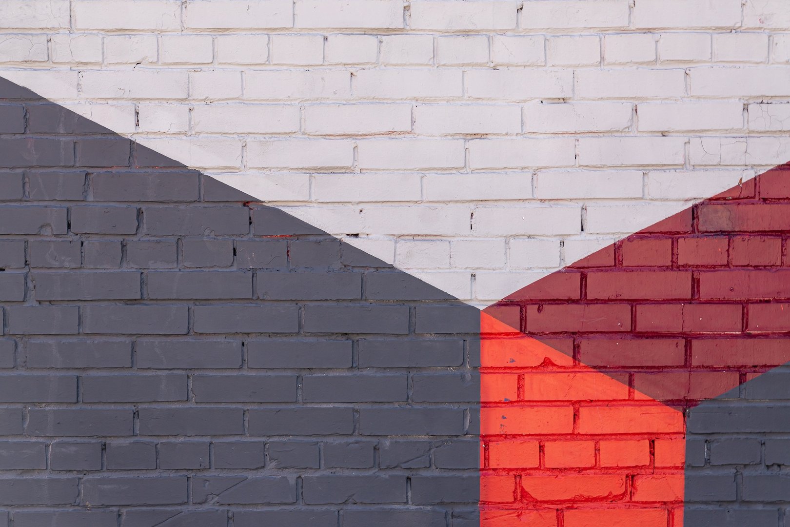 Abstract background of multicolored brick wall. Exterior design
