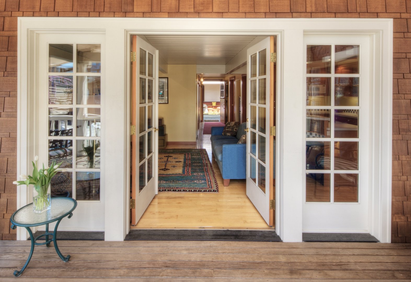 54476,Glass doors on wooden patio