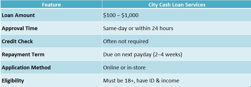 city cash loan