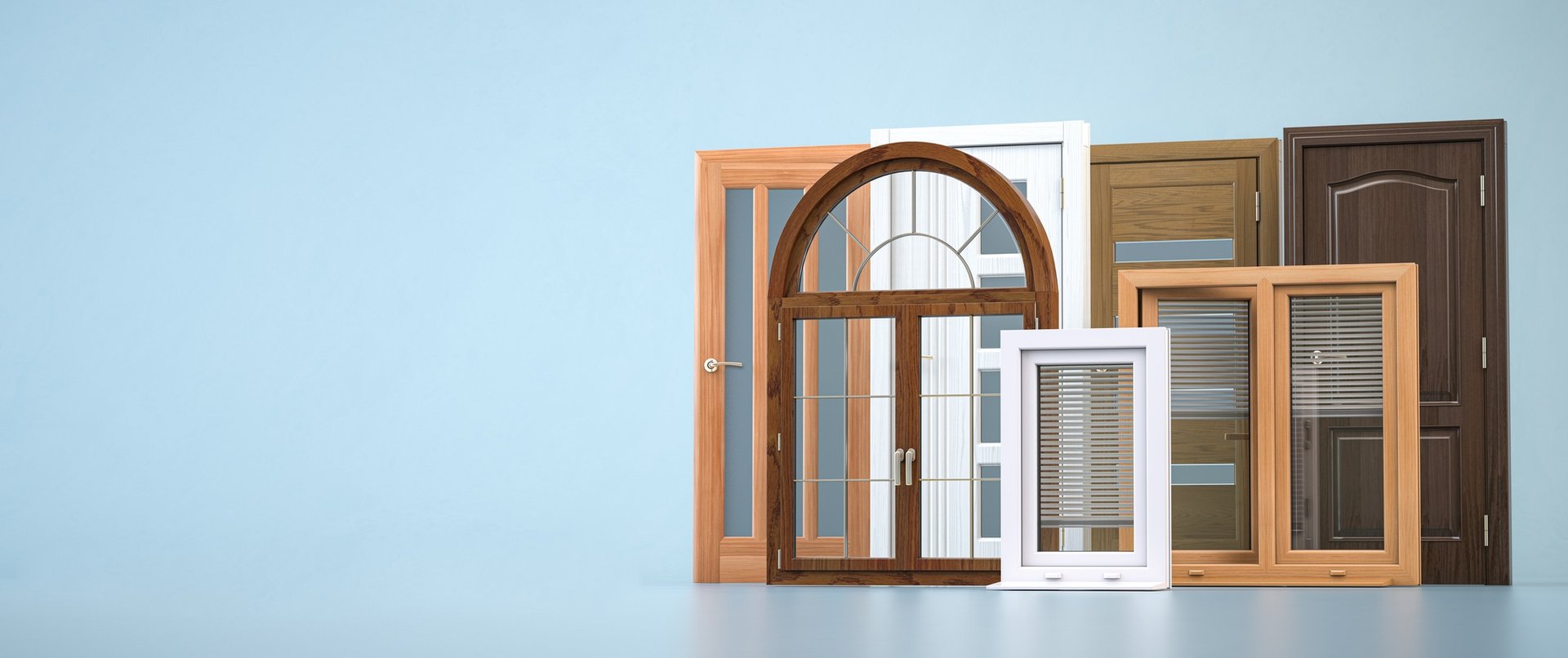 Windows and doora of different types.