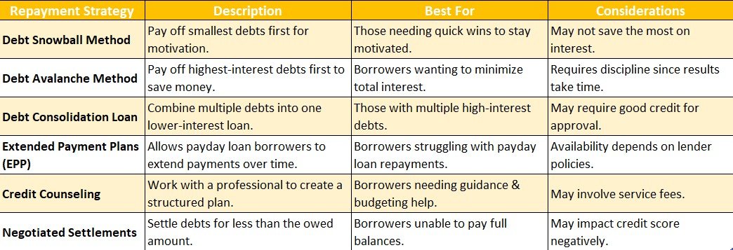 Debt Repayment Plan for Borrowers