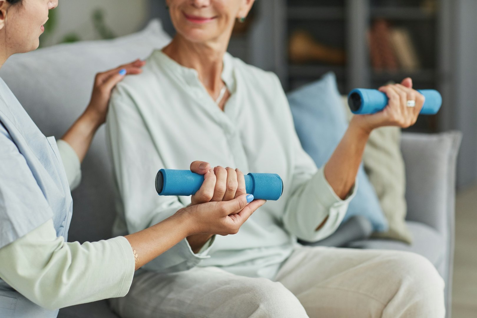 Senior Woman doing Physical Therapy