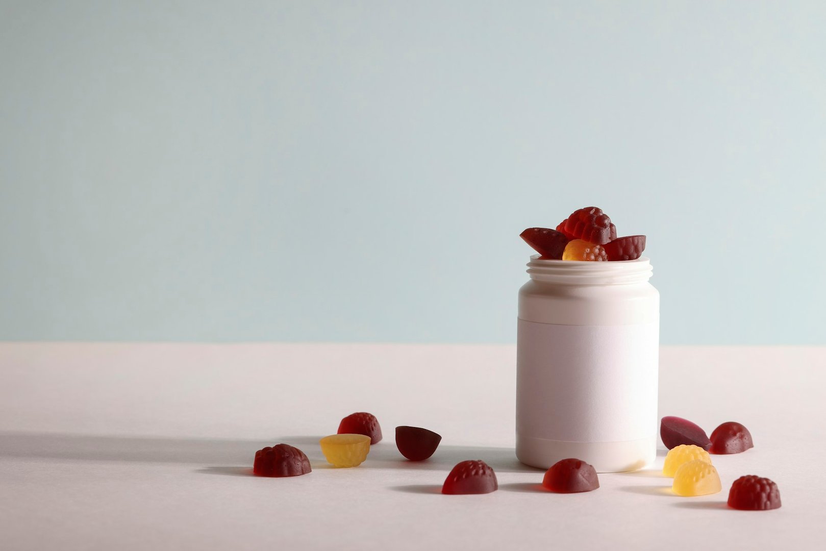 chewable supplements, nutritional gummies, edible health concept.