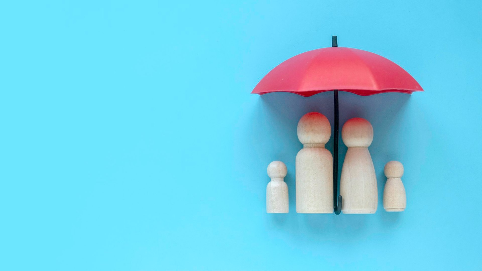 Family health and life insurance concept.