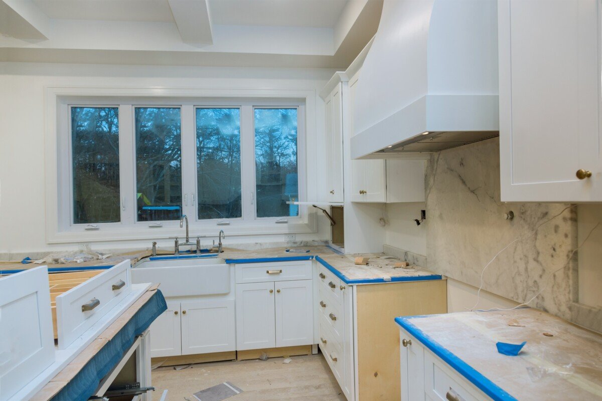 Remodel home improvement view installed in a new kitchen