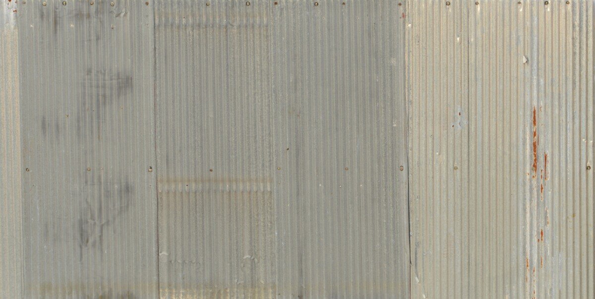 A rusty corrugated iron metal, Zinc wall, background