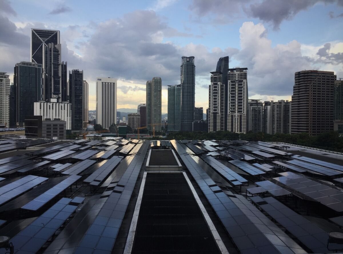Mounting solar panels on roof of RV