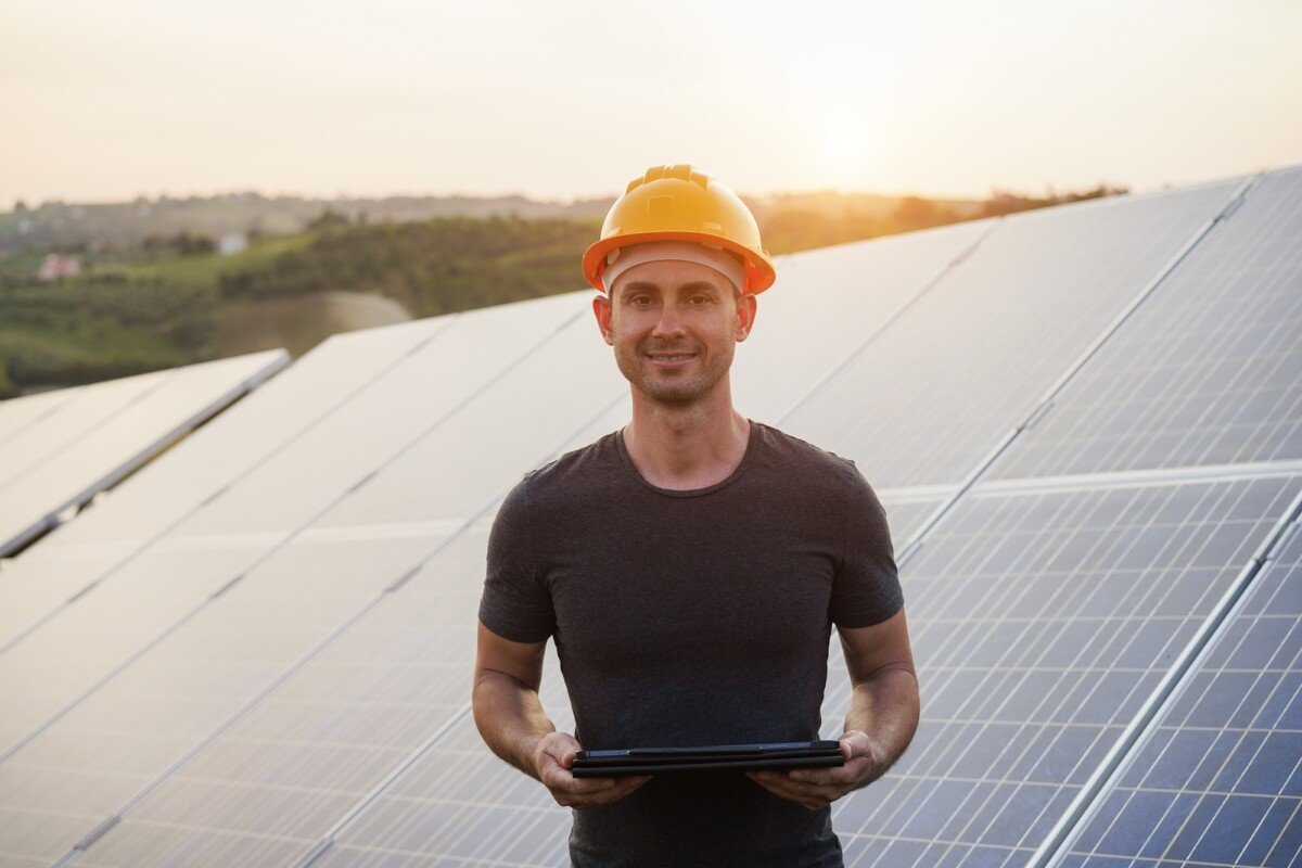 Cleaning Solar Panels On A Pitched Roof