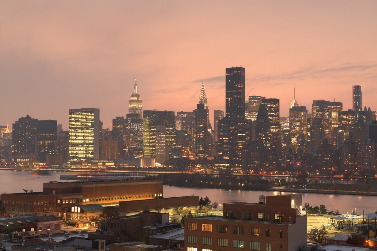 The Manhattan Cityscape From Queens