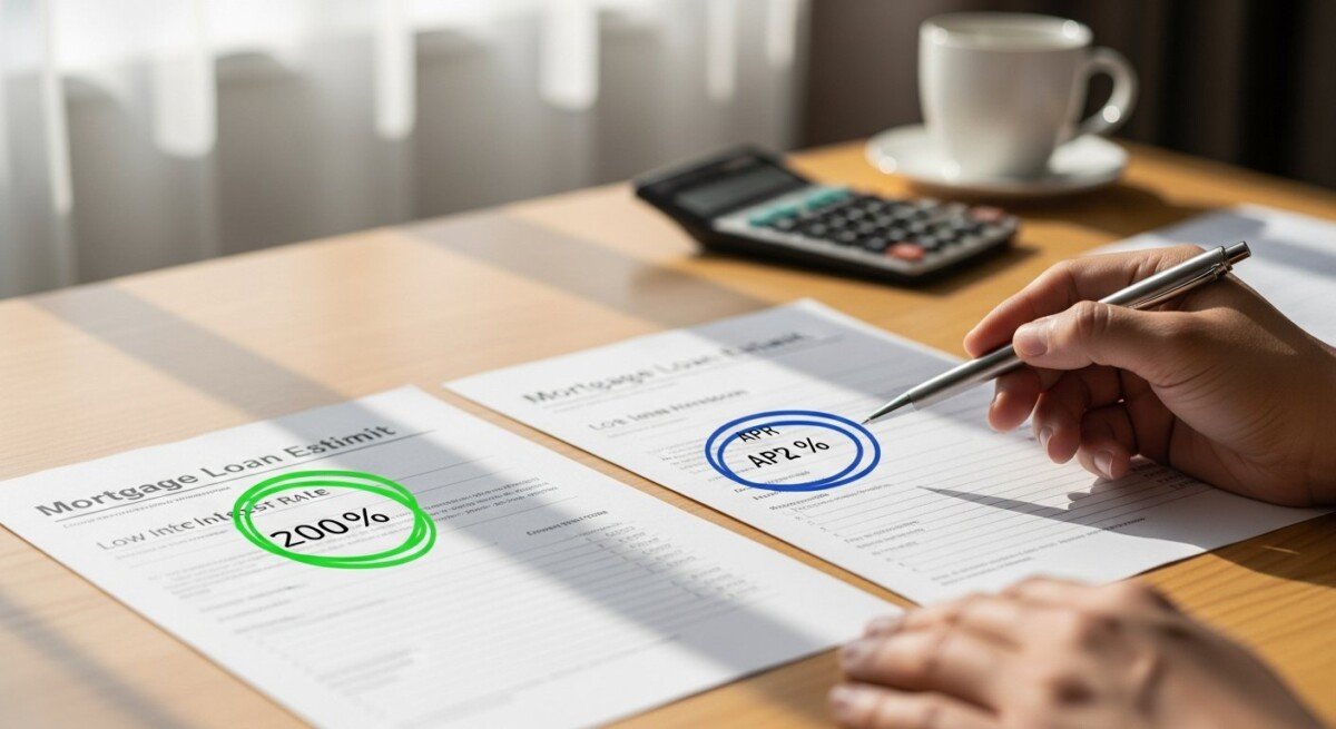 what is the difference between apr and interest rate on a mortgage