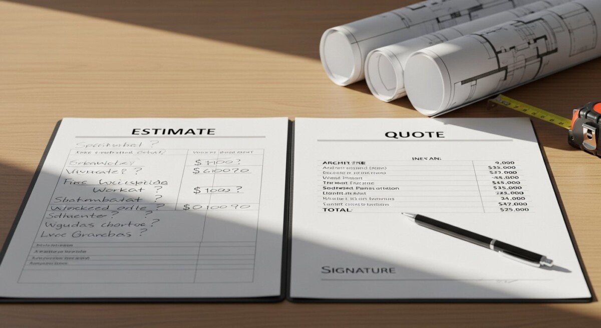difference between contractor quote and estimate