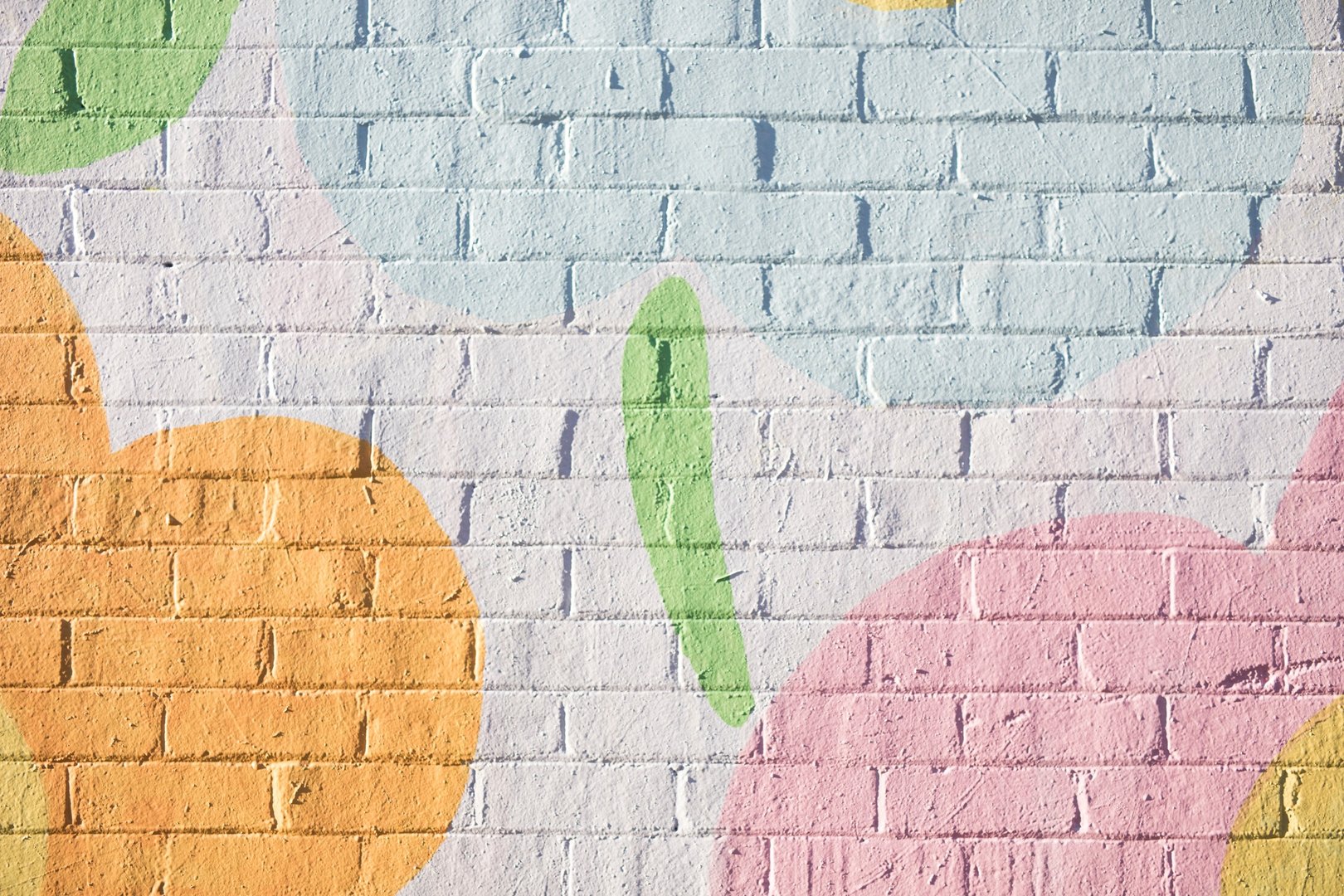 Painted brick wall