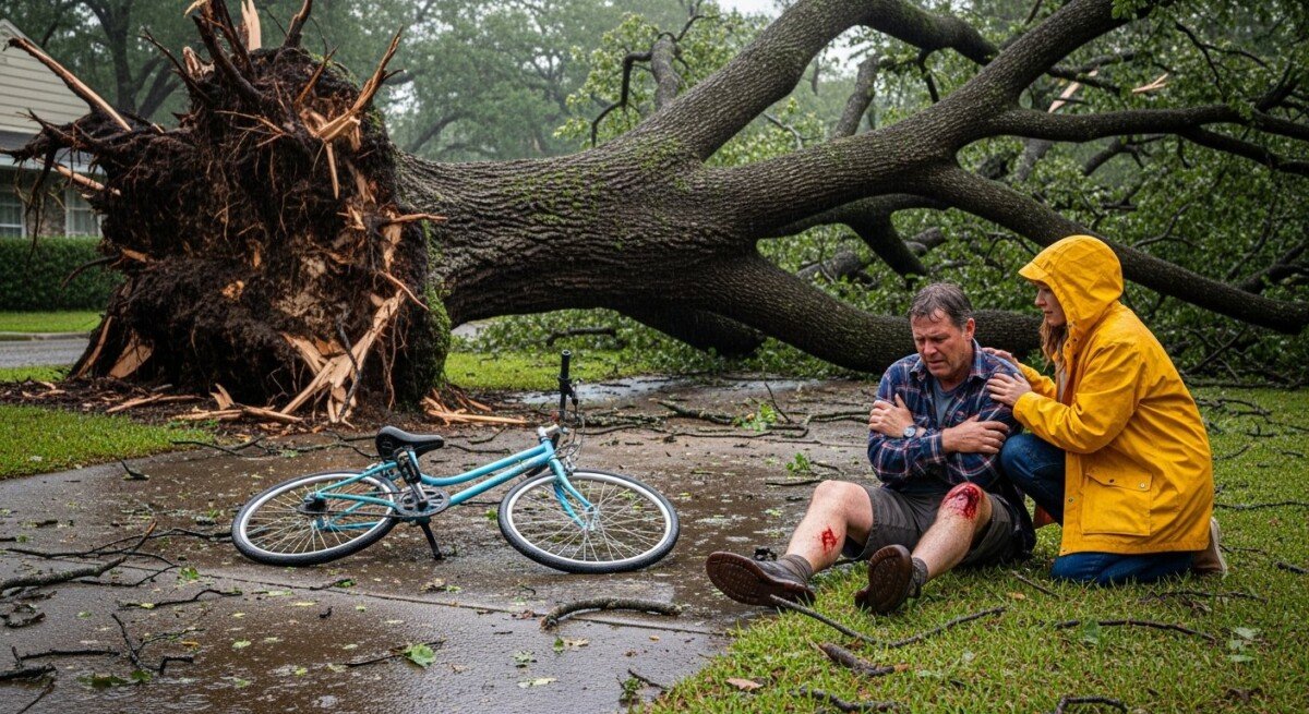 can i file claim for injury caused by falling tree