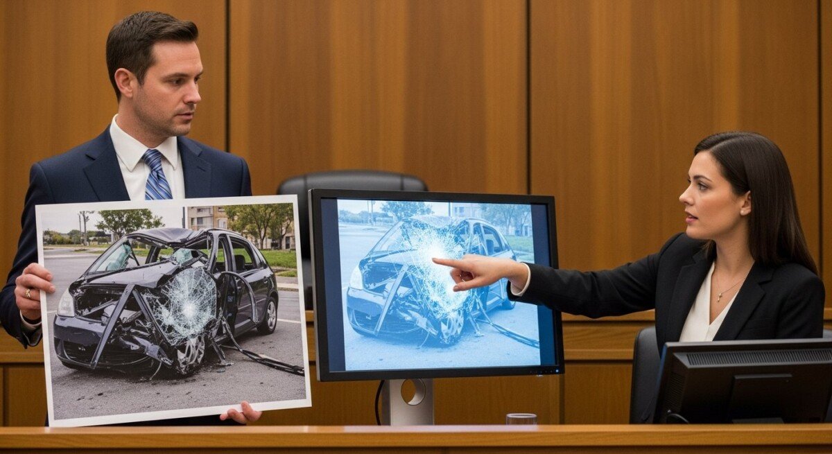 how lawyers present accident evidence in court