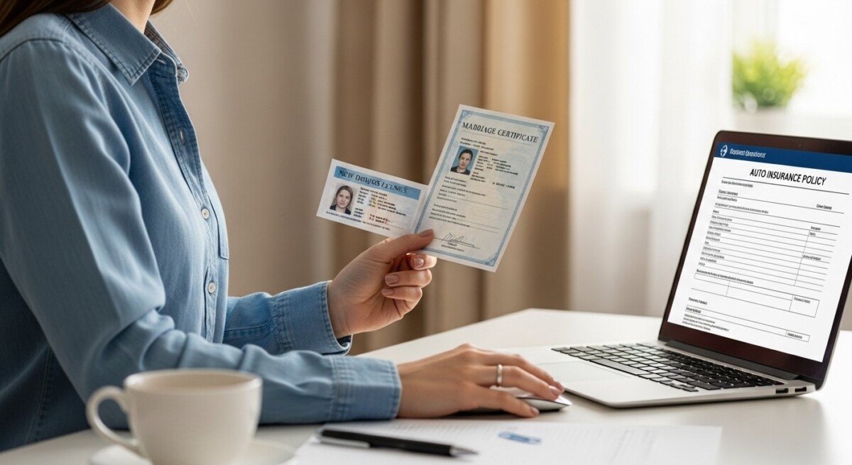 auto insurance after name change