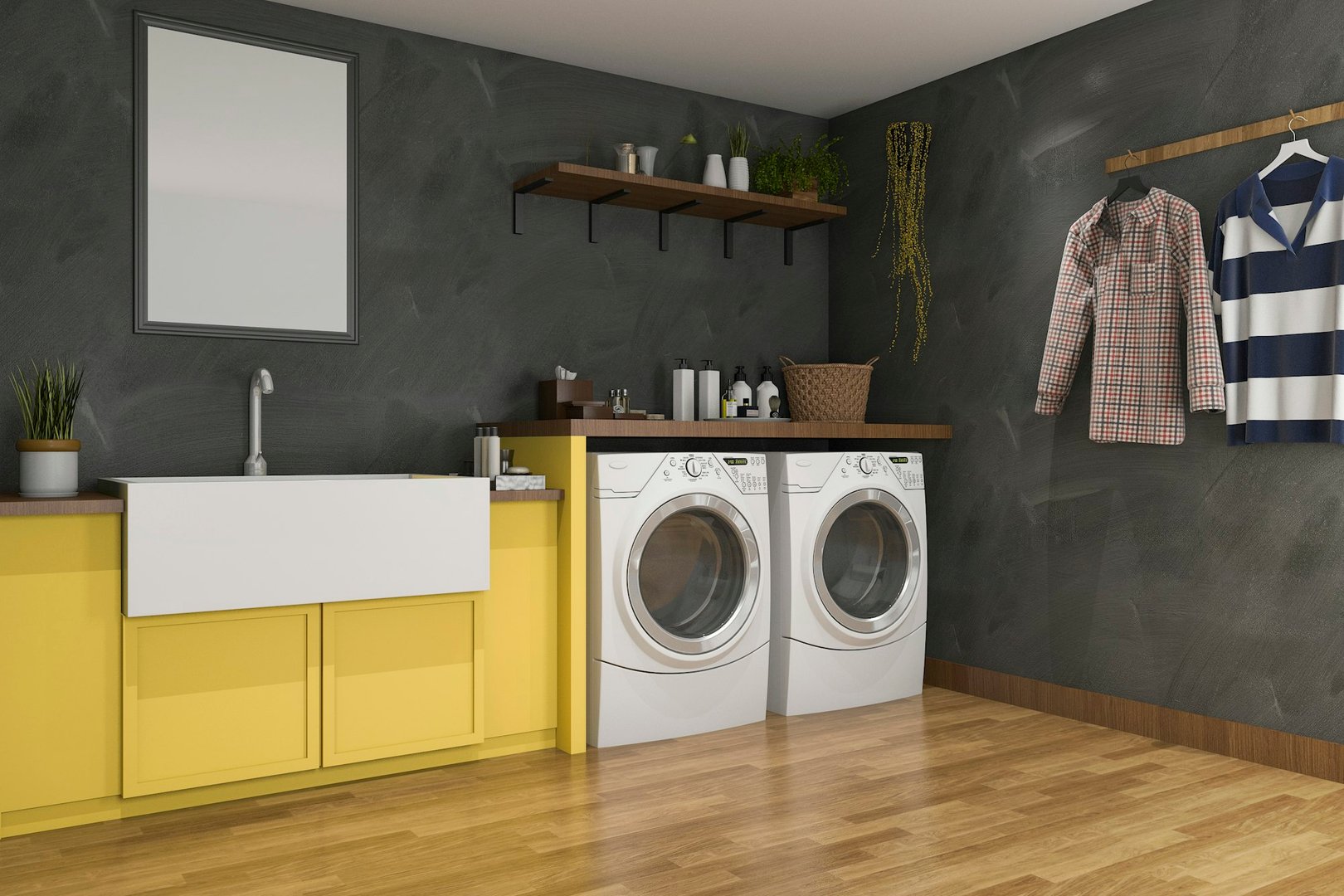 laundry sink with cabinet
