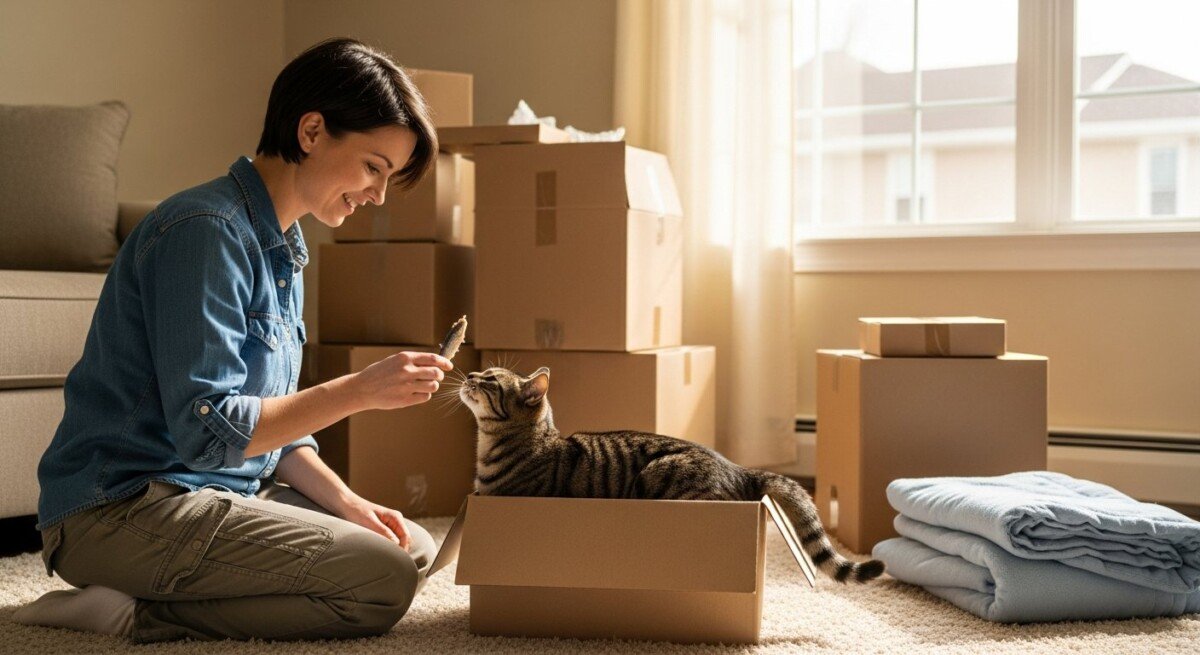 Moving with a cat: reducing stress for your pet