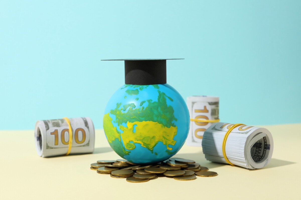 Concept of graduation, high school graduation, college graduation