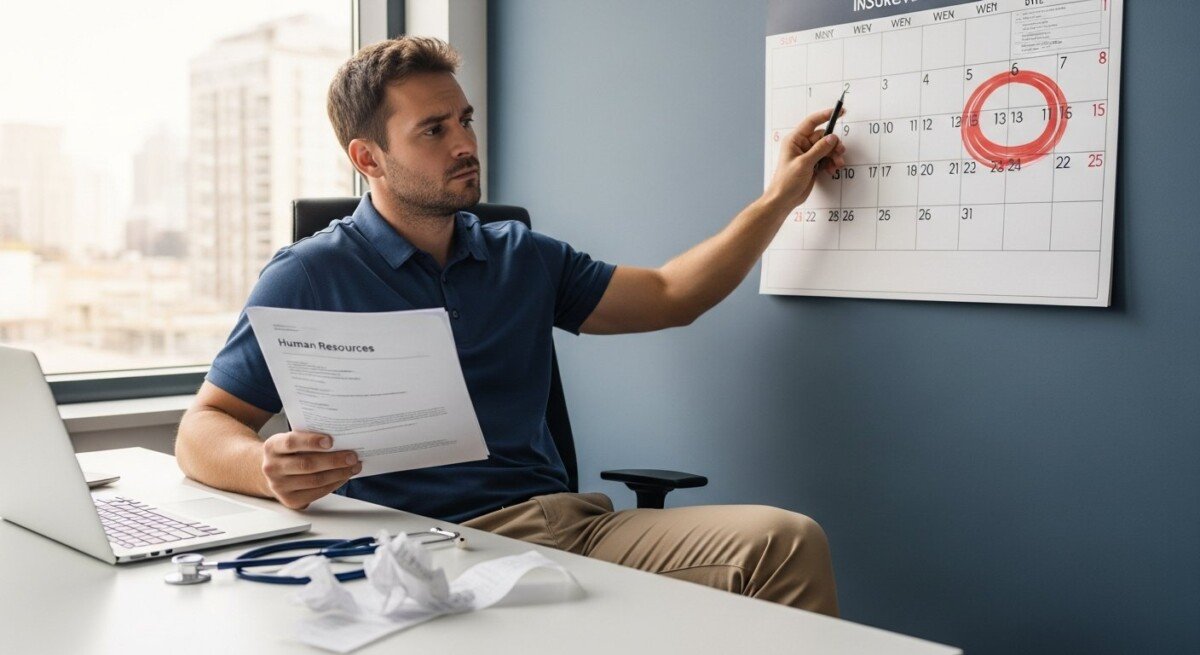 new job waiting period health insurance what to do