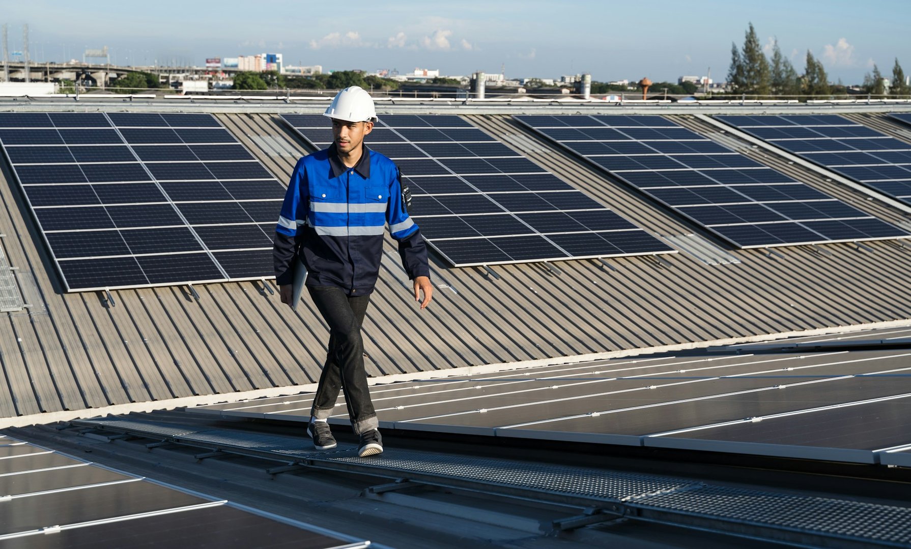 New Roof with Solar Panels