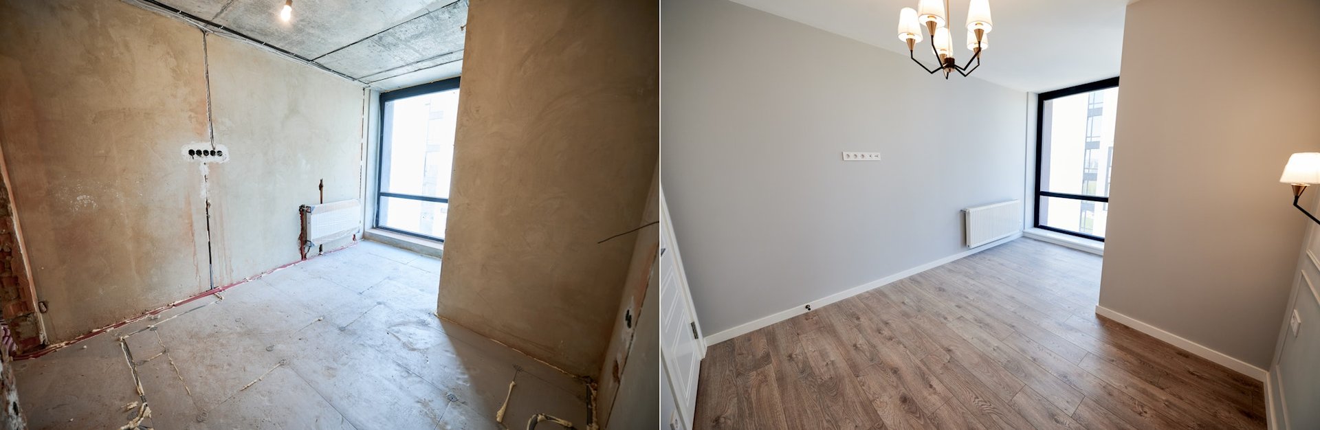 Old house basement remodel before and after