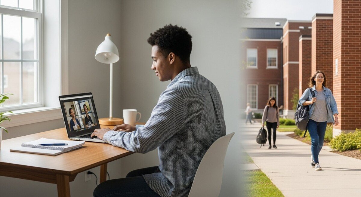 Compare online degree programs vs traditional campus