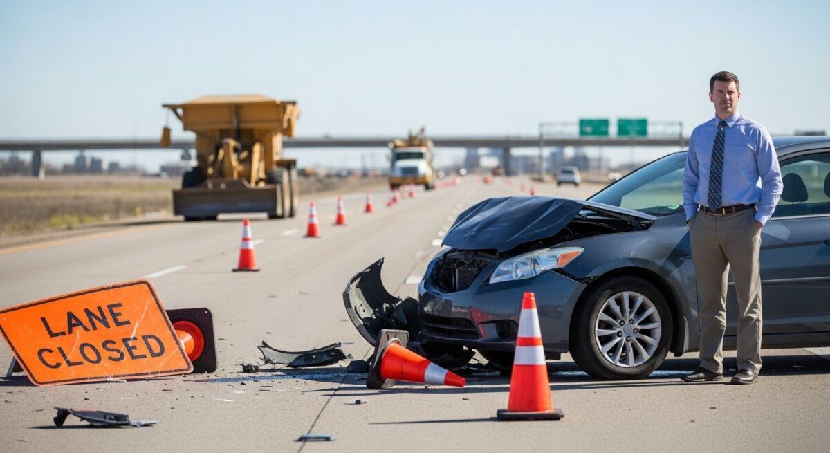 What happens if your accident was caused by road construction in Texas?