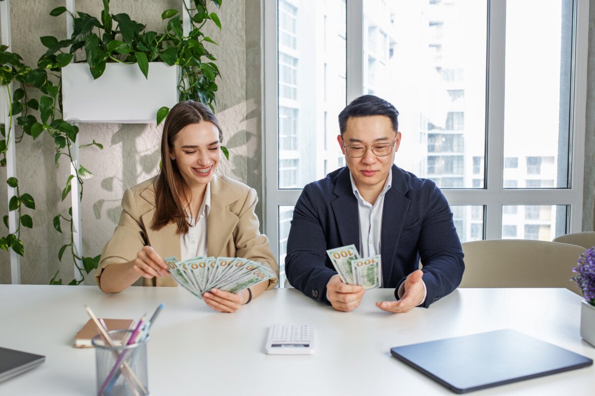 Money, gender bias and salary inequality in workplace between team of equal professional employee colleagues.