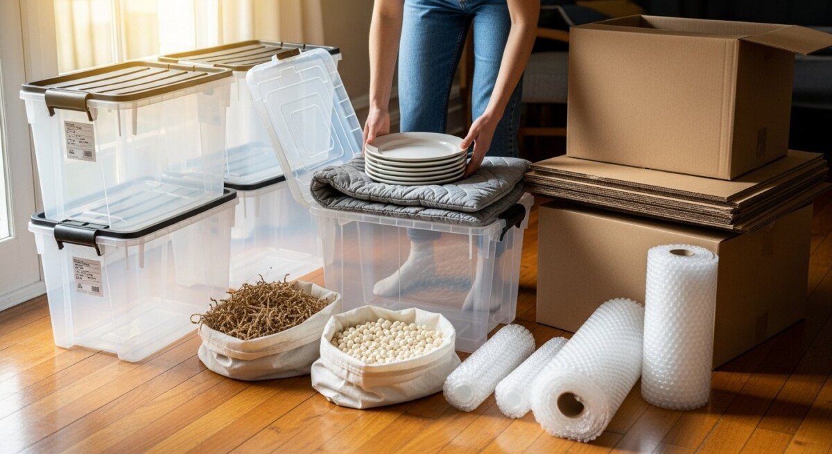 eco-friendly moving practices sustainable packing materials comparison