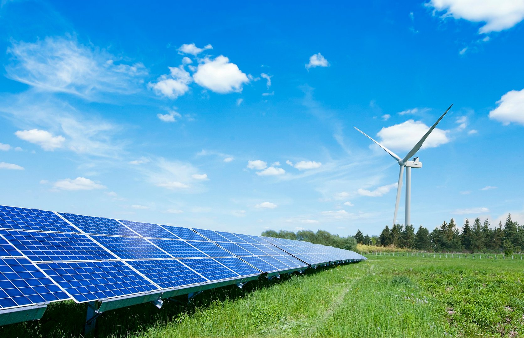 solar and wind energy