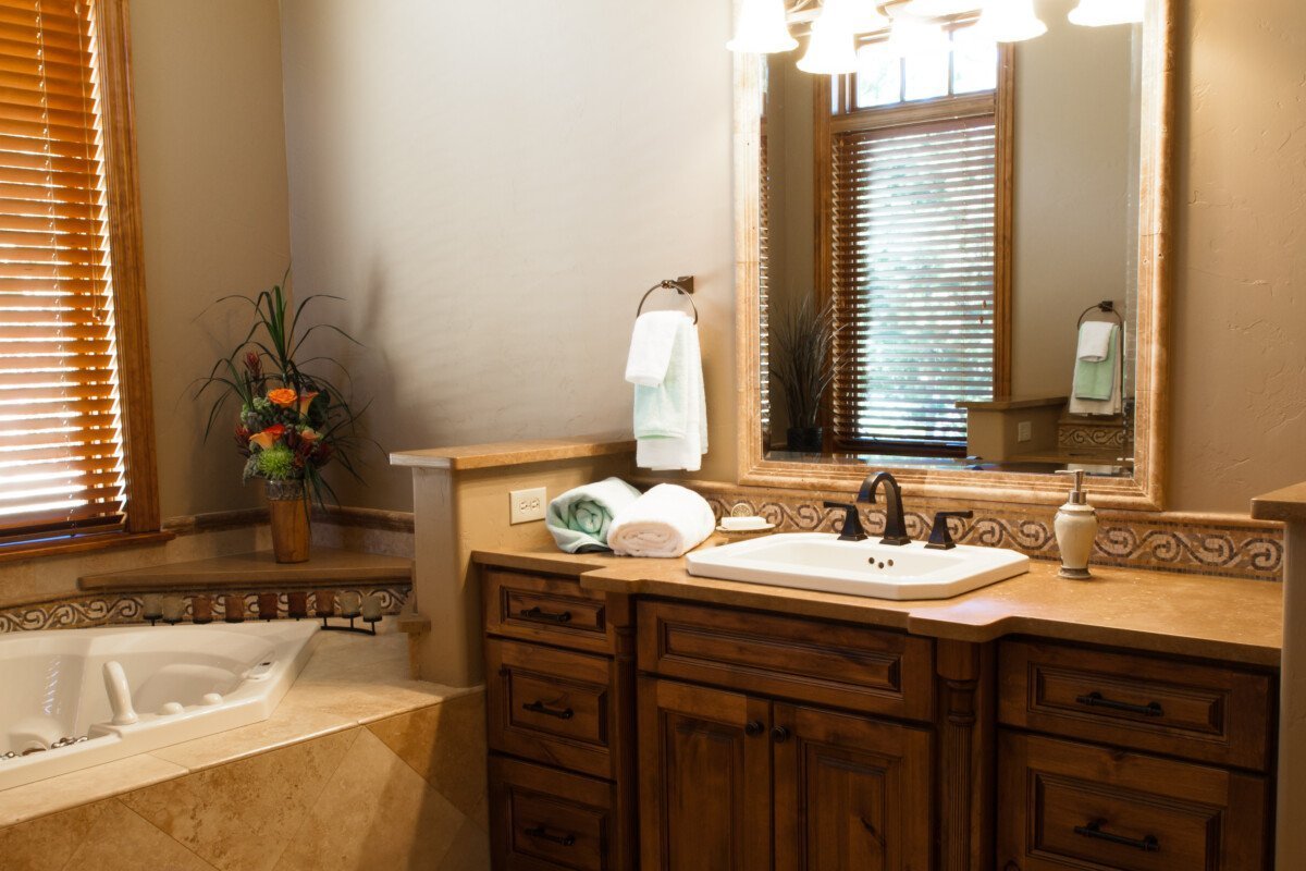 Bathroom of luxury home.